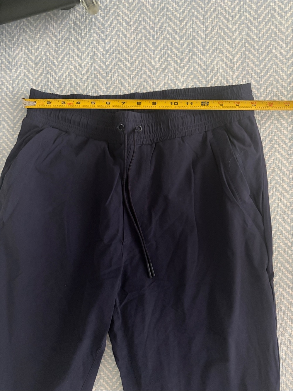 Men's Navy Drawstring Active Pants - Picture 3 of 5